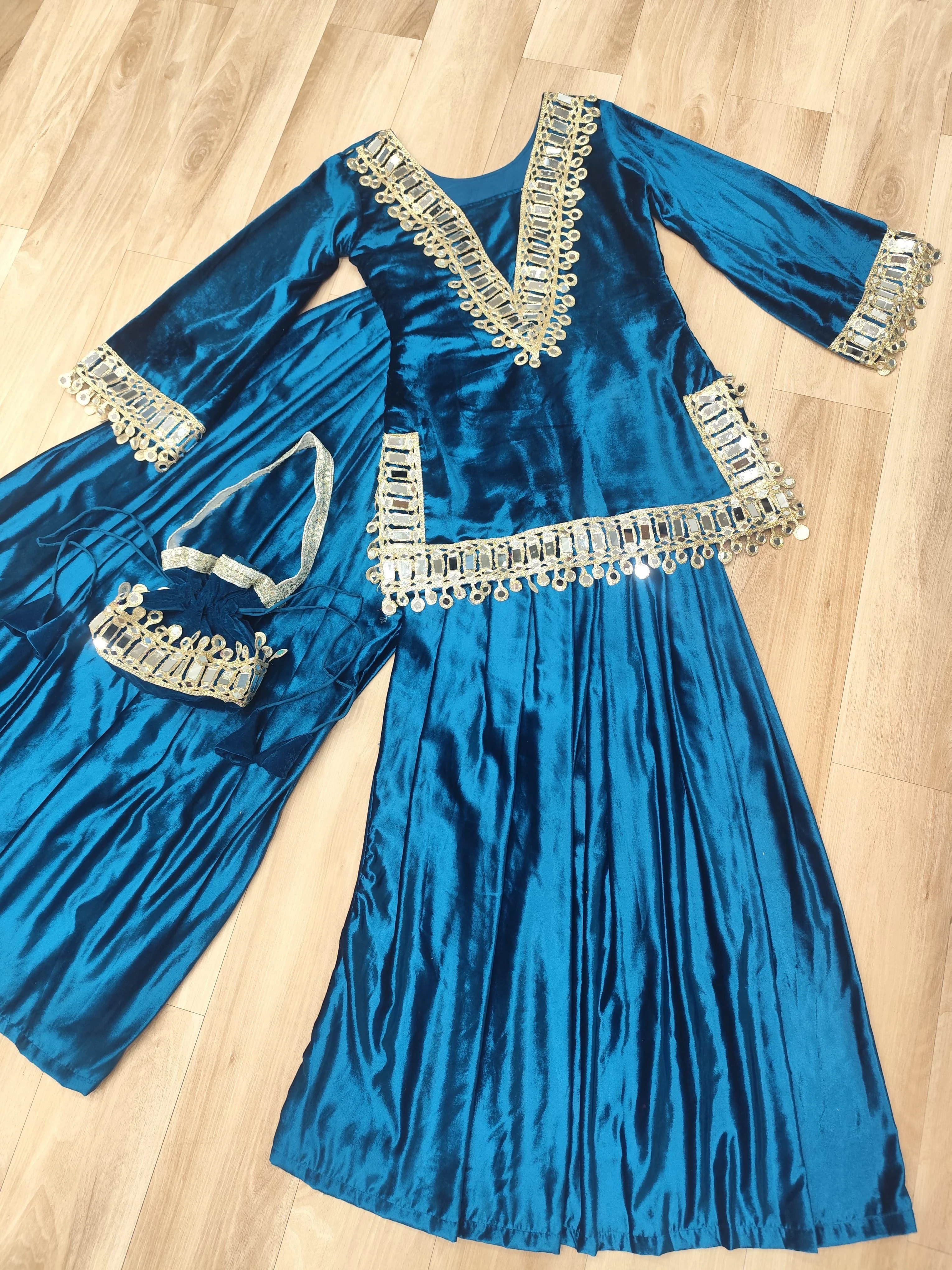 Velvet Top–Palazzo Sets