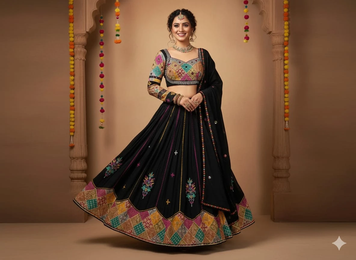 Banarsi Silk Zari Weaving work Lehenga Choli Set